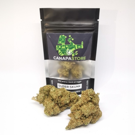 Super skunk bustine con cime grosse e resinose