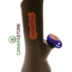 Bong in silicone marrone con bracere e logo canapastore