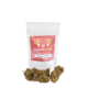 Oreange sherbet bustina rettangolare con etichetta arancione cime davanti di cbd canapa